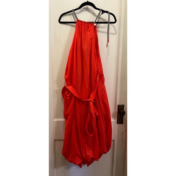 Adolfo Dominguez Orange 2022 Fall Parachute Midi Dress Women's Size 4 - Picture 12 of 15